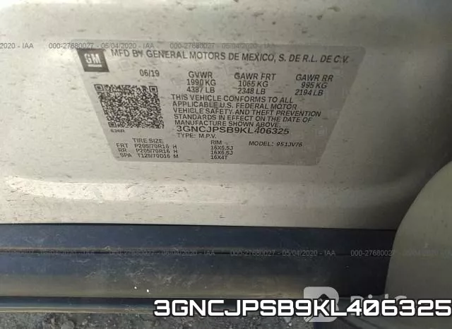 3GNCJPSB9KL406325 фото 10