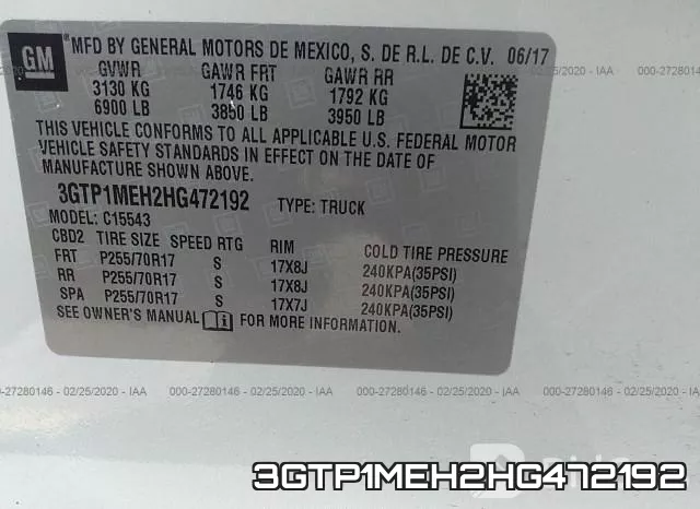 3GTP1MEH2HG472192 фото 10