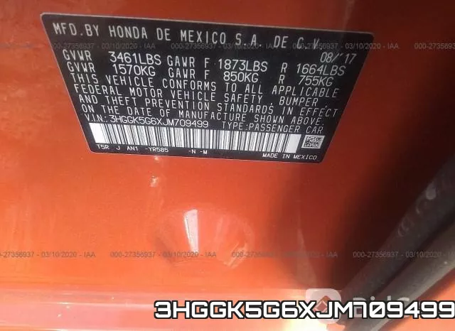 3HGGK5G6XJM709499 фото 10