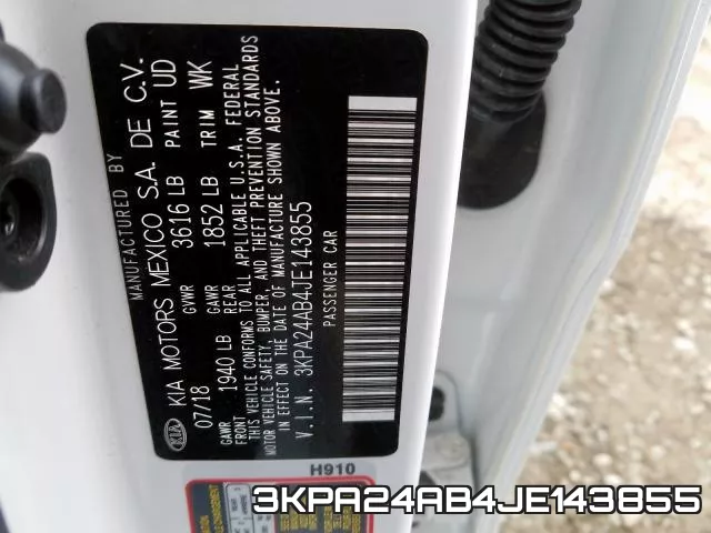 3KPA24AB4JE143855 фото 2