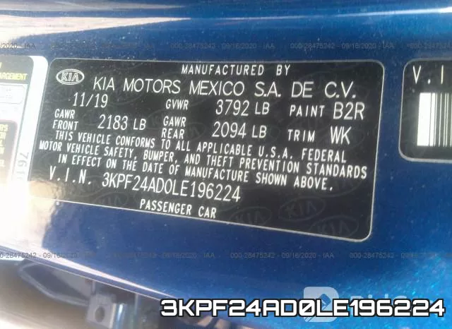 3KPF24AD0LE196224 фото 10