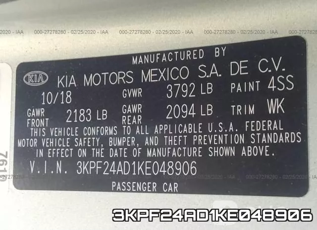 3KPF24AD1KE048906 фото 10