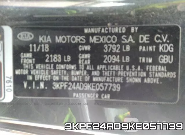 3KPF24AD9KE057739 фото 10