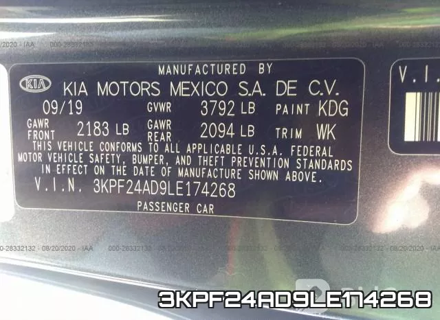 3KPF24AD9LE174268 фото 10