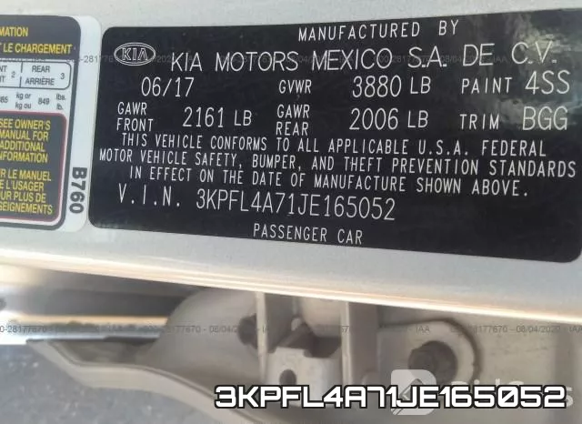3KPFL4A71JE165052 фото 10