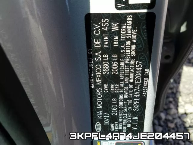 3KPFL4A74JE204457 фото 2