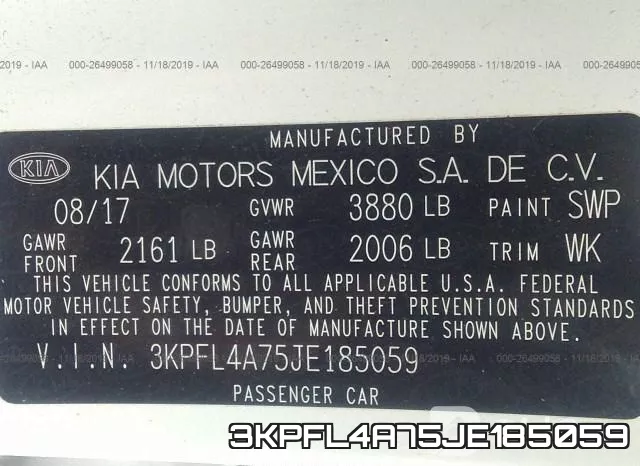 3KPFL4A75JE185059 фото 10