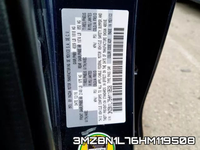 3MZBN1L76HM119508 фото 2