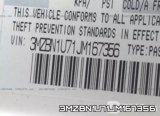 3MZBN1U71JM167356 фото 10