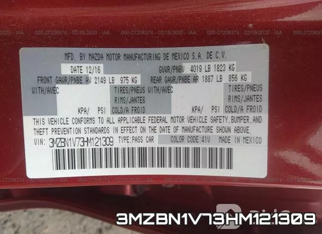 3MZBN1V73HM121309 фото 10
