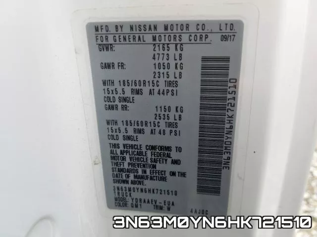 3N63M0YN6HK721510 фото 2