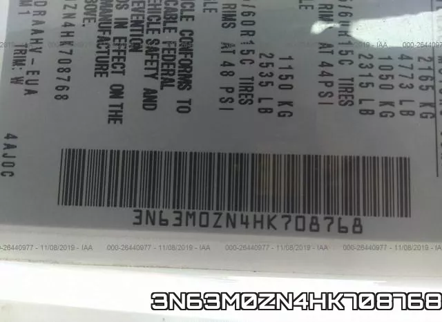 3N63M0ZN4HK708768 фото 10