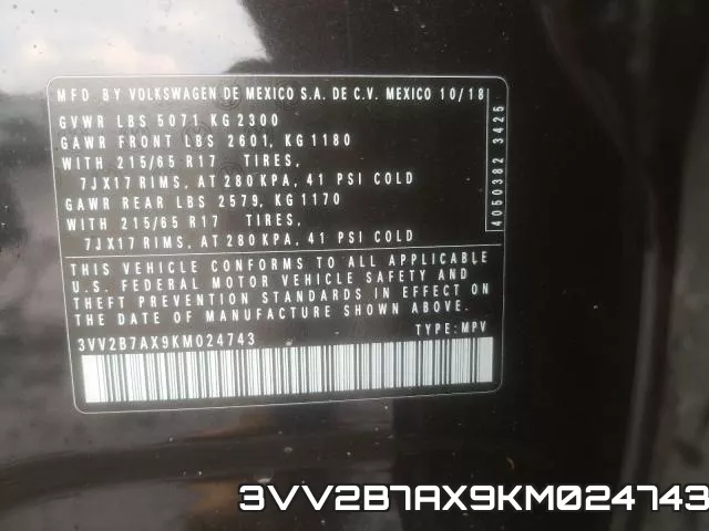 3VV2B7AX9KM024743 фото 2