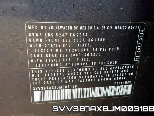 3VV3B7AX8JM003188 фото 2