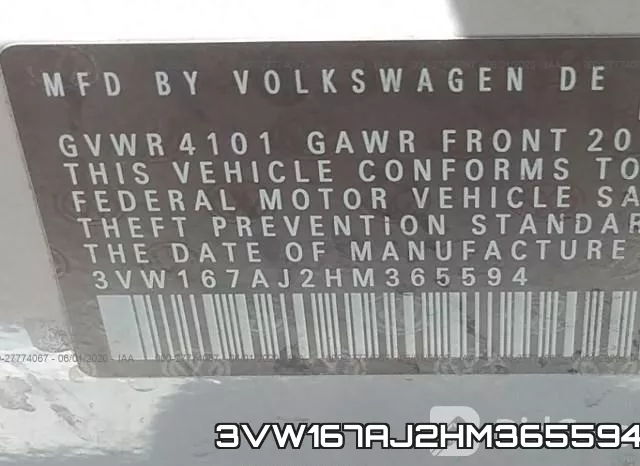 3VW167AJ2HM365594 фото 10