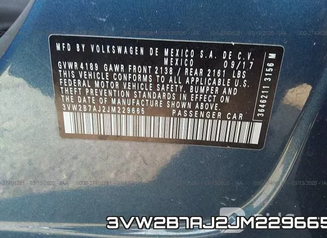3VW2B7AJ2JM229665 фото 10