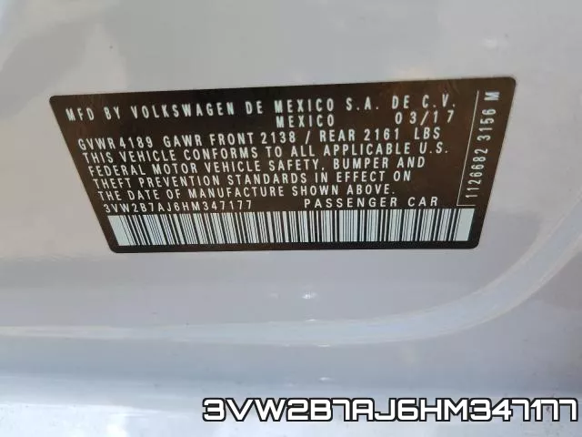3VW2B7AJ6HM347177 фото 2