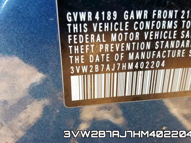 3VW2B7AJ7HM402204 фото 2