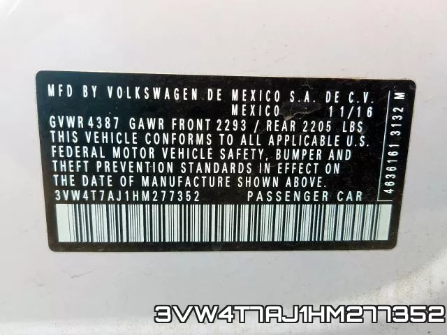 3VW4T7AJ1HM277352 фото 2