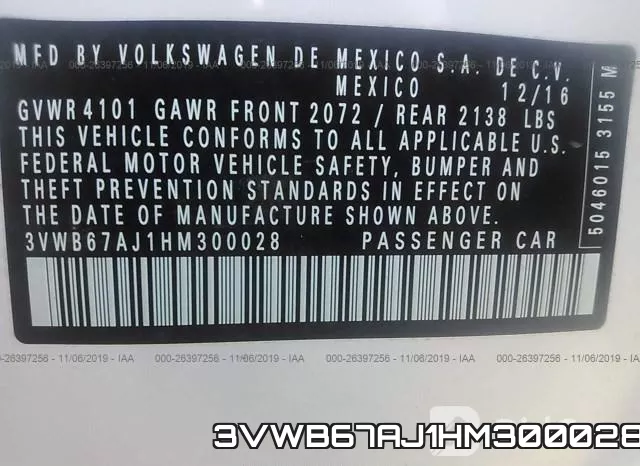 3VWB67AJ1HM300028 фото 10