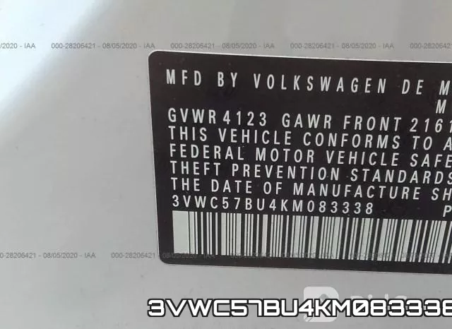 3VWC57BU4KM083338 фото 10