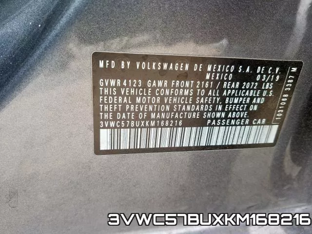 3VWC57BUXKM168216 фото 2
