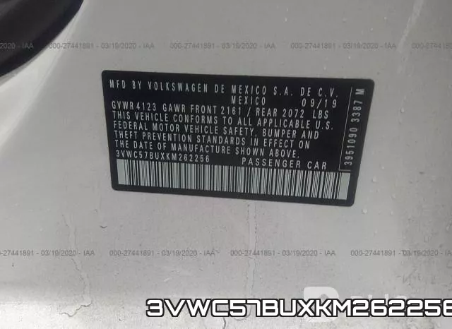 3VWC57BUXKM262256 фото 10