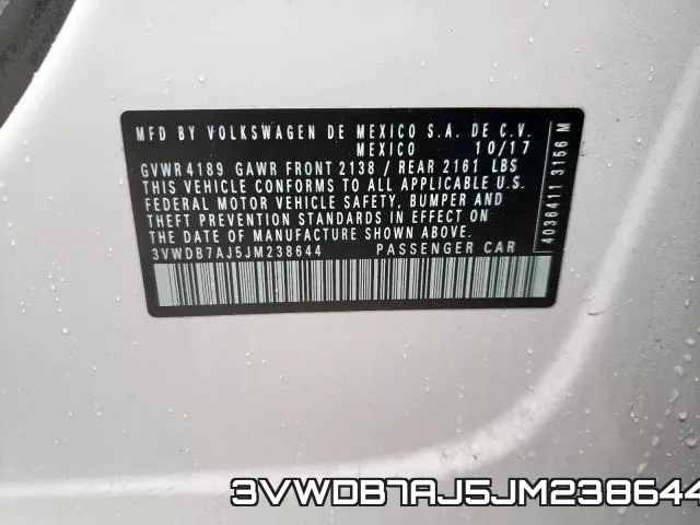 3VWDB7AJ5JM238644 фото 2
