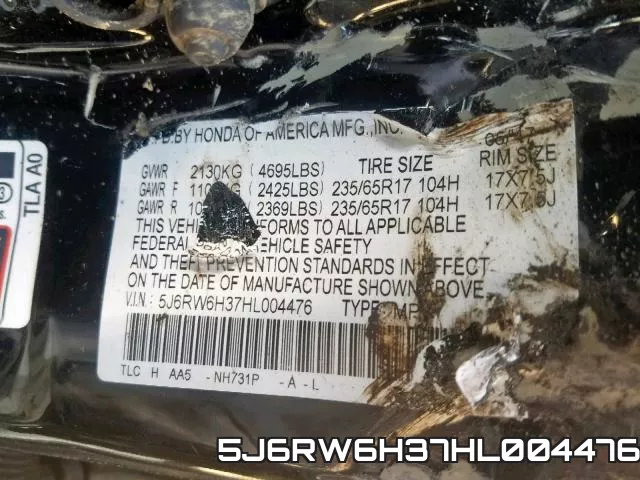 5J6RW6H37HL004476 фото 2