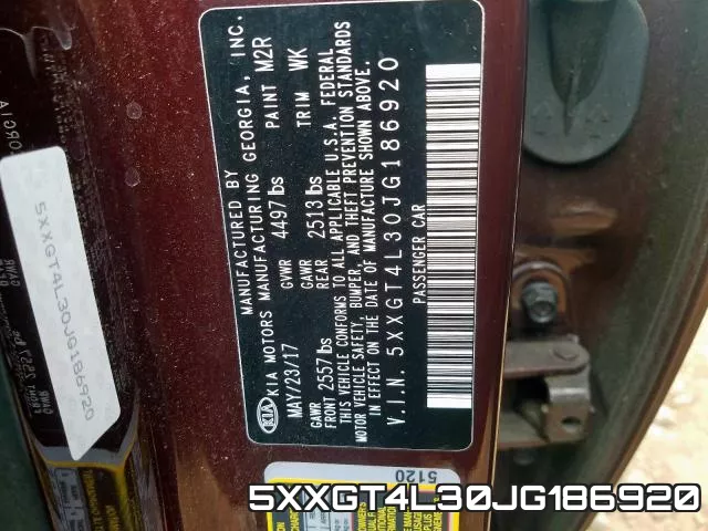 5XXGT4L30JG186920 фото 2