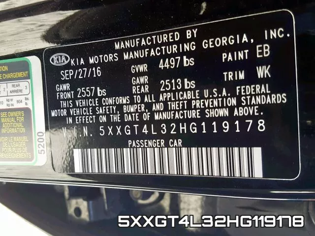 5XXGT4L32HG119178 фото 2