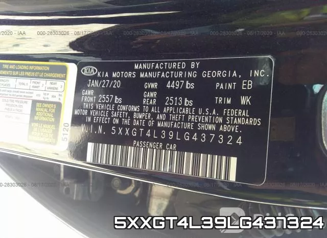 5XXGT4L39LG437324 фото 10