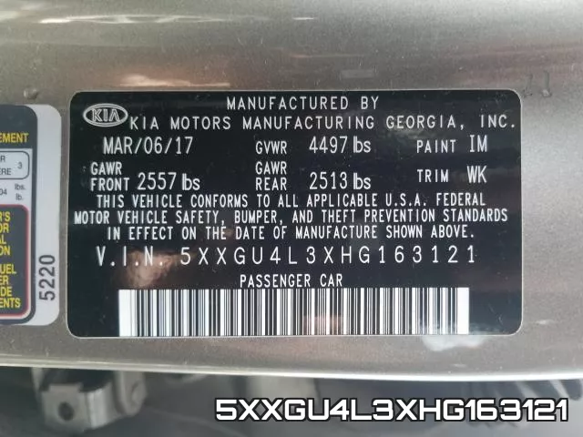 5XXGU4L3XHG163121 фото 2