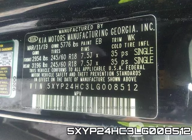 5XYP24HC3LG008512 фото 10