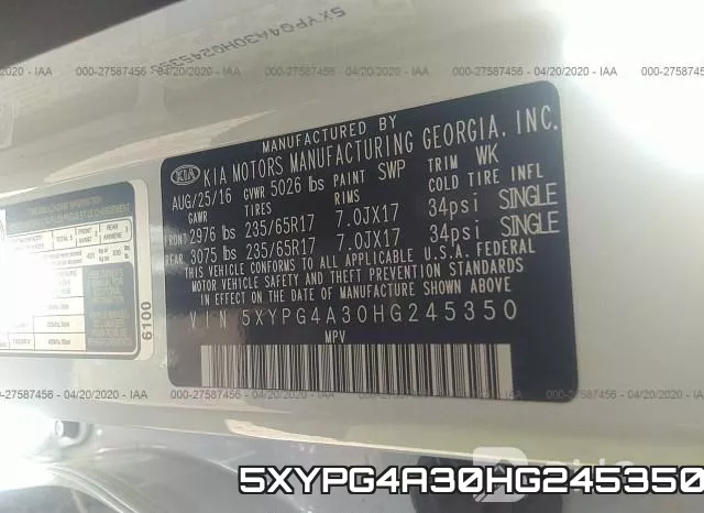 5XYPG4A30HG245350 фото 10