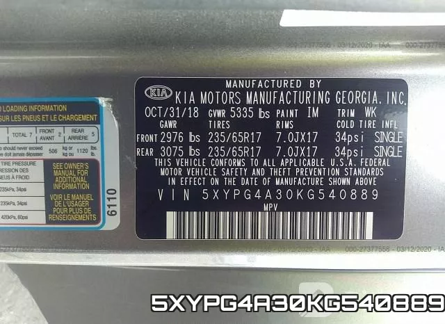 5XYPG4A30KG540889 фото 10
