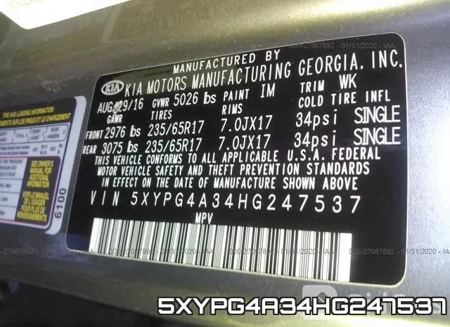 5XYPG4A34HG247537 фото 10