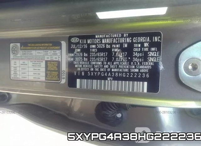 5XYPG4A38HG222236 фото 10