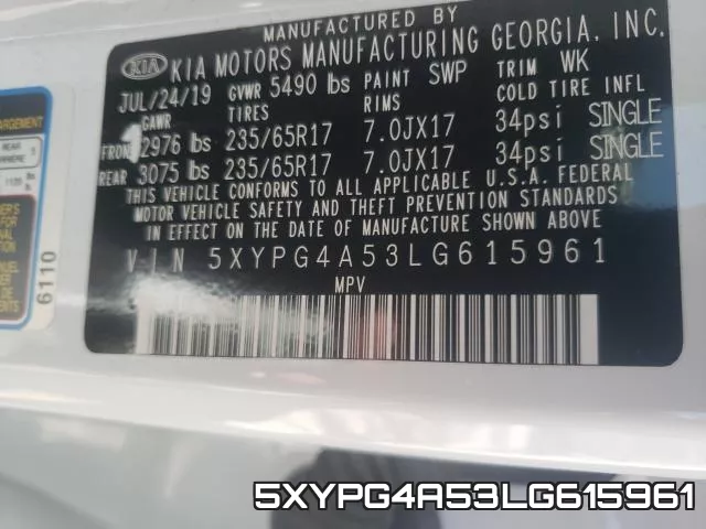 5XYPG4A53LG615961 фото 2