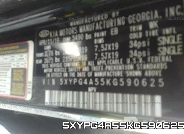 5XYPG4A55KG590625 фото 10