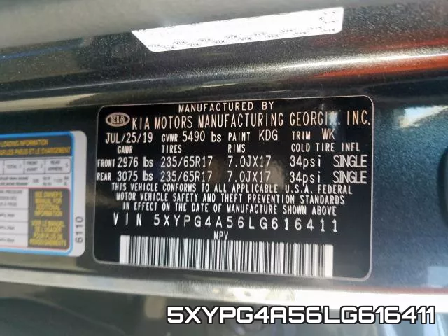 5XYPG4A56LG616411 фото 2