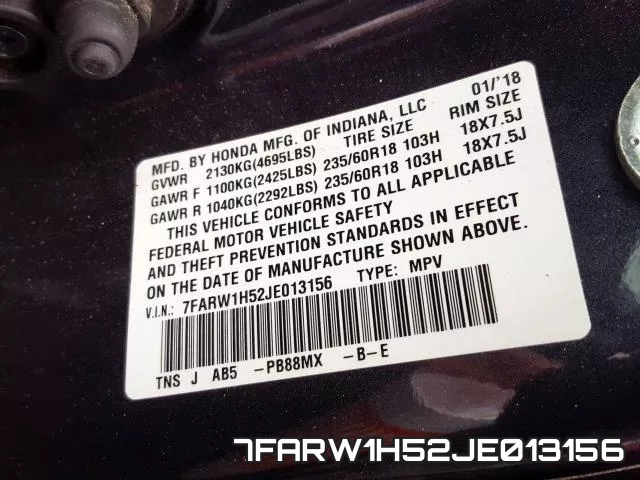 7FARW1H52JE013156 фото 2