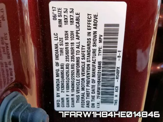 7FARW1H84HE014846 фото 2
