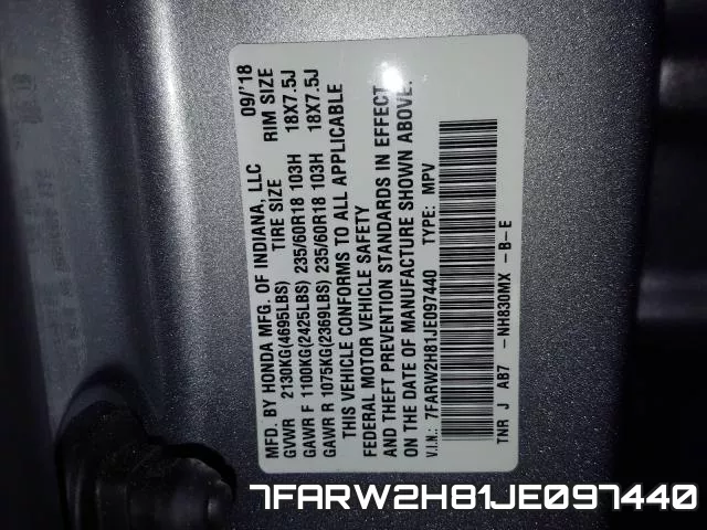 7FARW2H81JE097440 фото 2