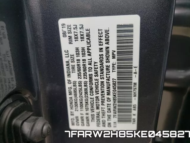 7FARW2H85KE045827 фото 2
