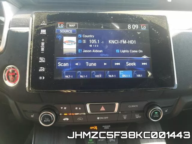 JHMZC5F38KC001443 фото 10