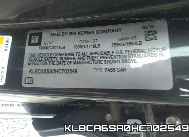 KL8CA6SA0HC702549 фото 10