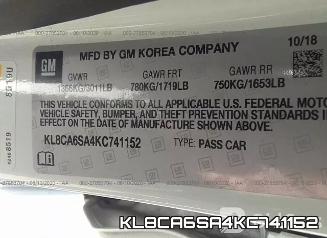 KL8CA6SA4KC741152 фото 10