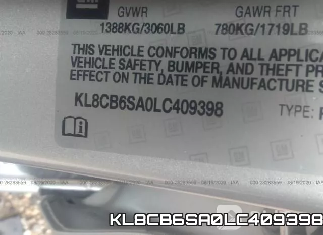 KL8CB6SA0LC409398 фото 10