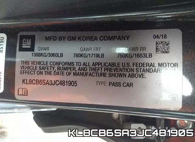KL8CB6SA3JC481905 фото 10
